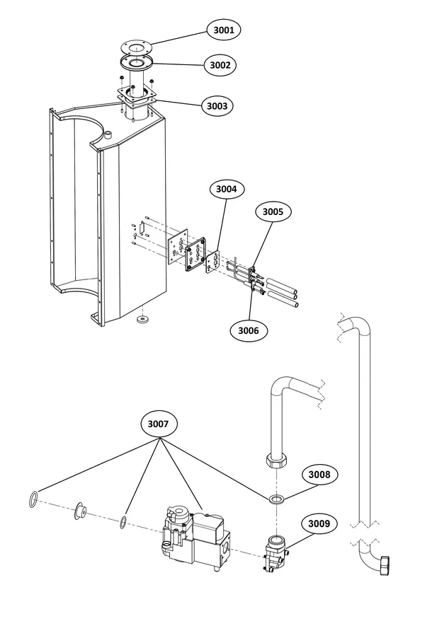 Vue éclatée Remeha Gas 35 A HP : Groep