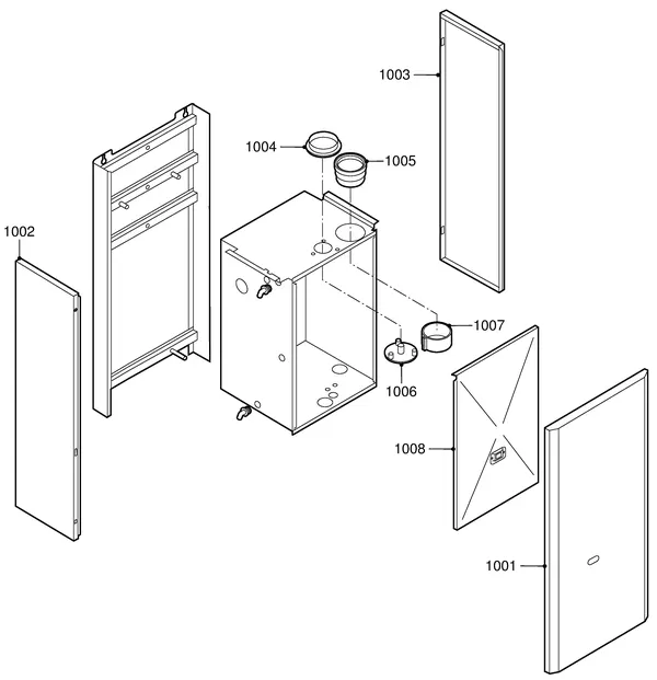 Vue éclatée Remeha W23 Combi : Habillage