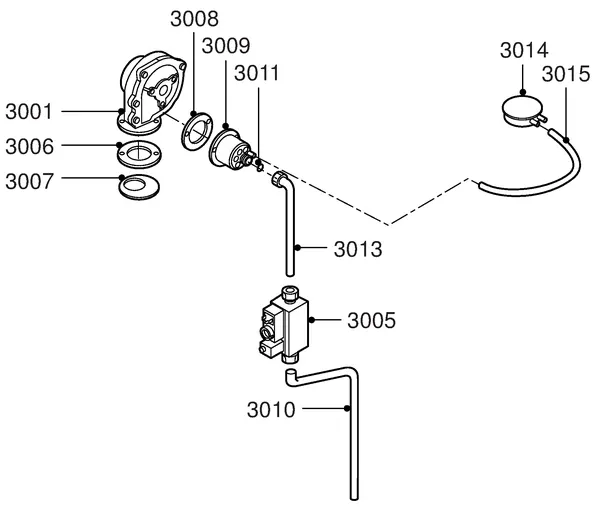 Vue éclatée Remeha W28 Eco Solo : Gas ventilateur