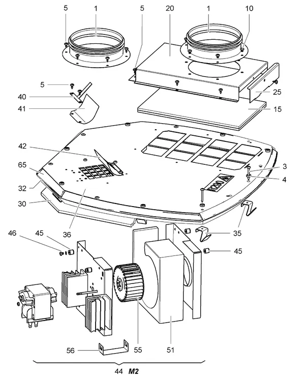 Vue éclatée Stiebel Eltron LWA 100 (05/2005-05/2016) : Circuit d'air