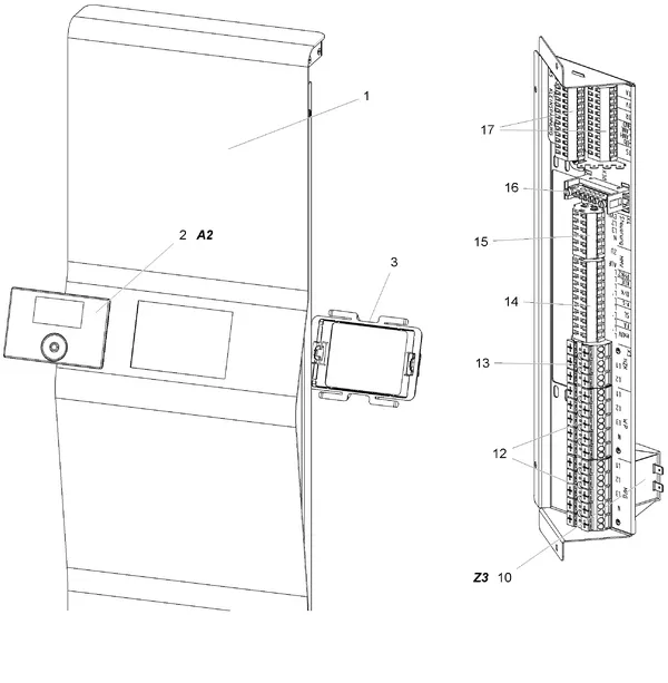 Vue éclatée Stiebel Eltron LWZ 404 SOL (05/2015-01/2018) : Panneau de commande