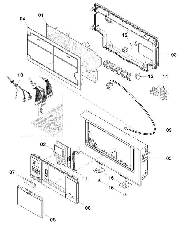 Vue éclatée Vaillant uniTOWER VIH QW 190/1 E (0010019708) : Boîtier électrique