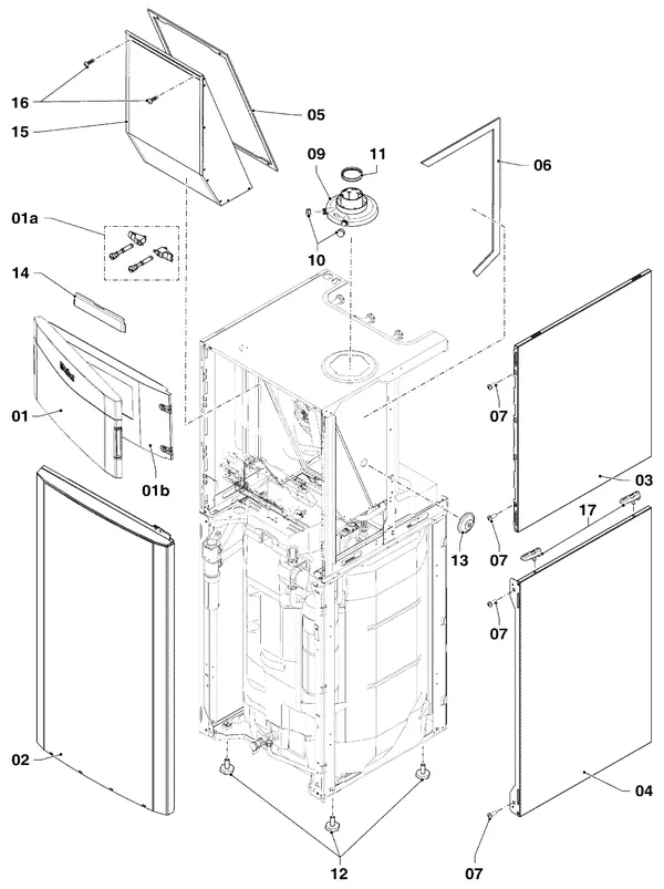 Vue éclatée Vaillant ecoCOMPACT VSC 306/4-5 90 R1 : Habillage