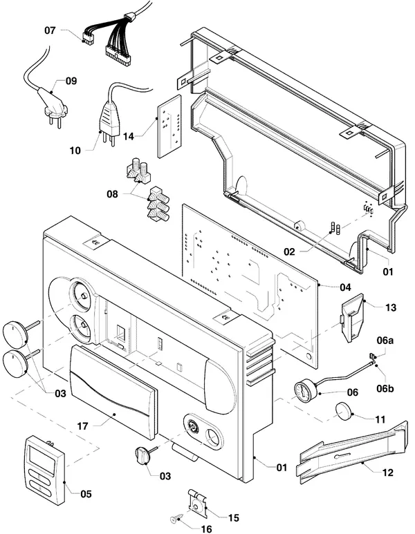 Vue éclatée Vaillant hrEXCLUSIEF VHR 20/4 S R1 : Boîtier électrique
