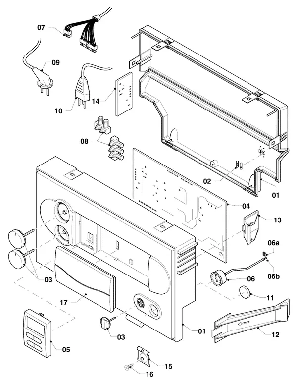 Vue éclatée Vaillant hrSOLIDE/3 VHR 30-34/3 C : Boîtier électrique à partir de 09