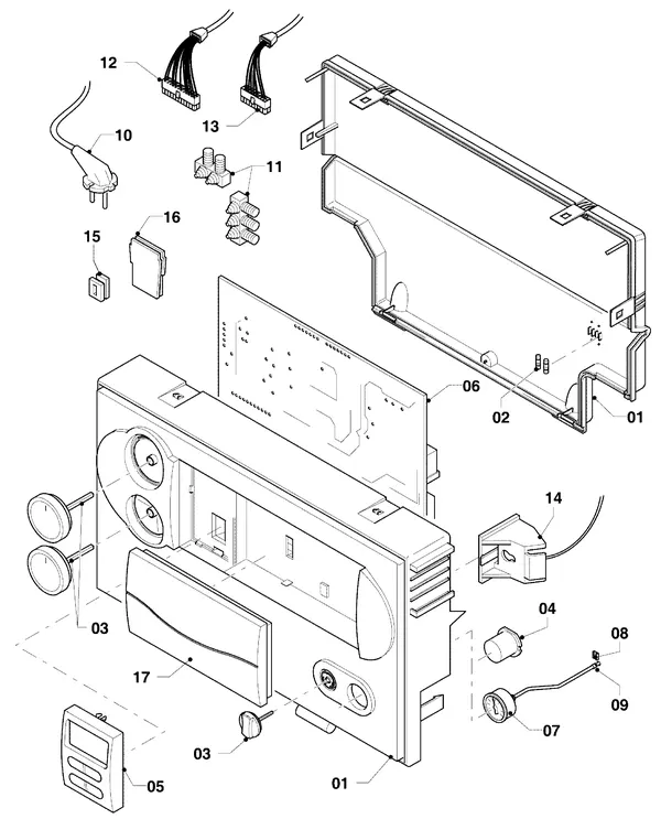 Vue éclatée Vaillant thermoCOMPACT VCW 254/4-7 : Électricité