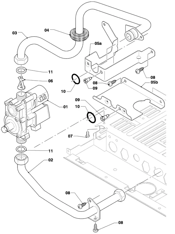 Vue éclatée Vaillant thermoCOMPACT VCW 254/4-7 : Bloc gaz