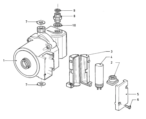 Vue éclatée Vaillant Chaudière Turbo VC 112 E : Pompe