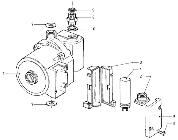 Vue éclatée Vaillant Chaudière VC 184 XE (TTB) : Pompe