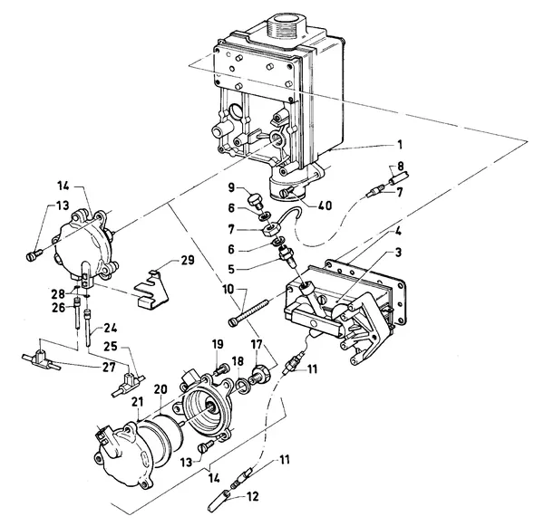Vue éclatée Vaillant Chaudière Turbo VC 185 E : Bloc gaz