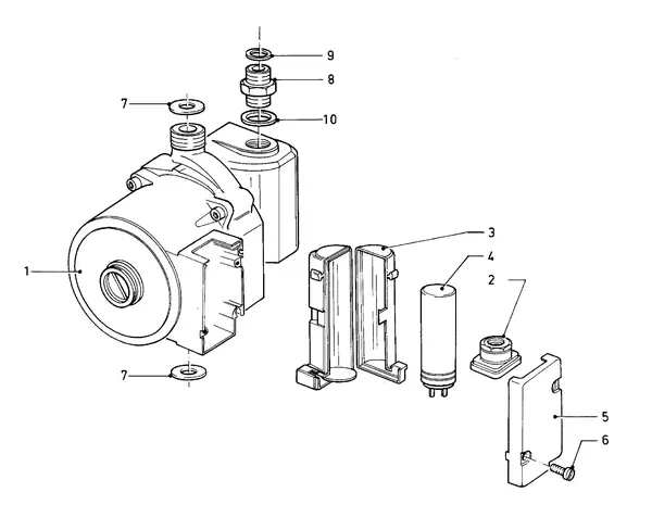 Vue éclatée Vaillant Chaudière Turbo VC 185 E : Pompe