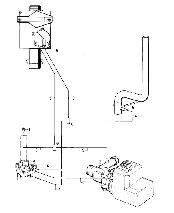 Vue éclatée Vaillant Chaudière Turbo VC 242 E : Pièces de raccordement B