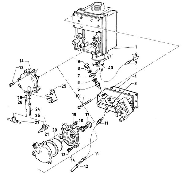 Vue éclatée Vaillant Chaudière Turbo VC 242 E : Bloc gaz