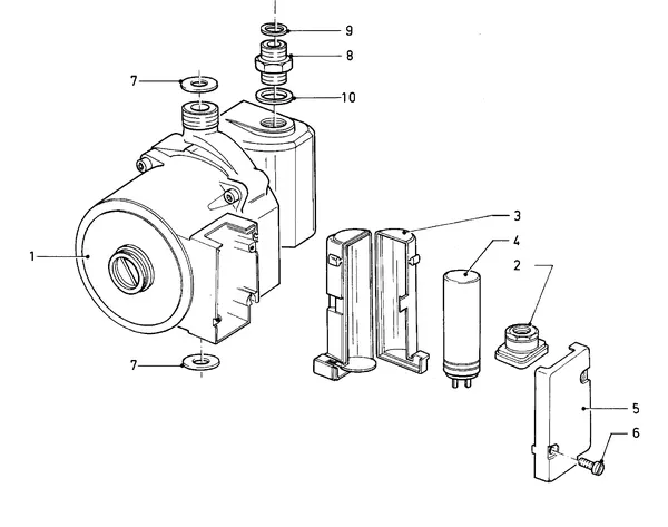 Vue éclatée Vaillant Chaudière Turbo VC 245 E : Pompe