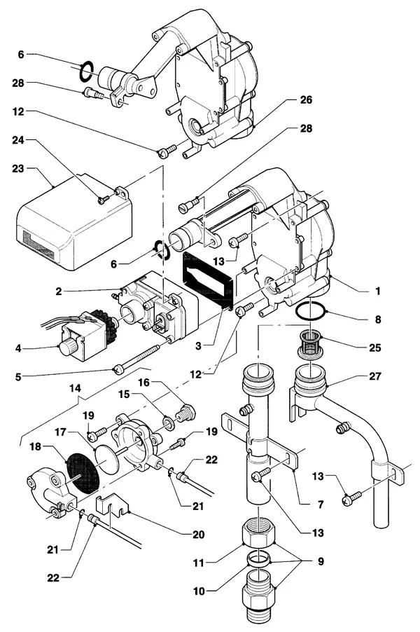 Vue éclatée Vaillant Chaudière VC 254/2 XE : Bloc gaz