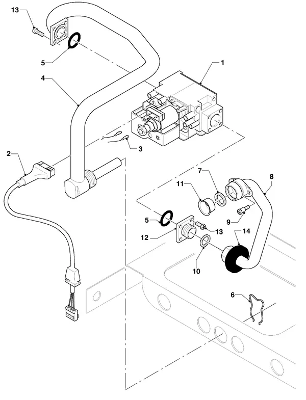 Vue éclatée Vaillant Chaudière VC 254/3 : Bloc gaz