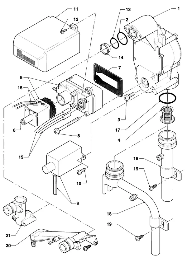 Vue éclatée Vaillant Chaudière Turbo VC 255/2 E : Bloc gaz