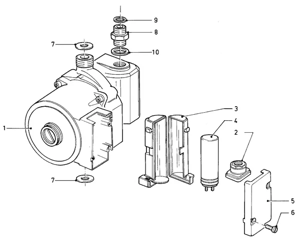 Vue éclatée Vaillant Chaudière VC 280 XE (TTB) : Pompe