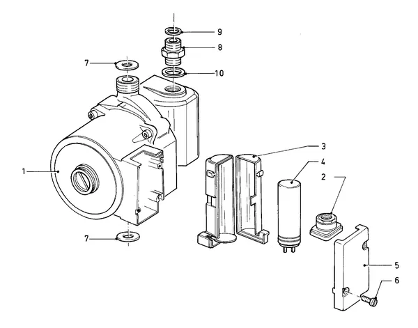 Vue éclatée Vaillant Chaudière Turbo VC 282 E : Pompe
