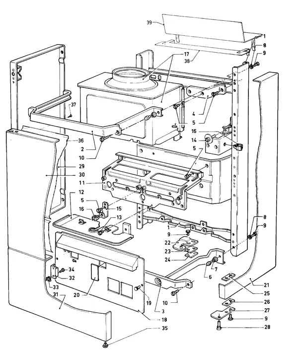 Vue éclatée Vaillant Chaudière mixte VCW 280 XE (TTB) : Pompe