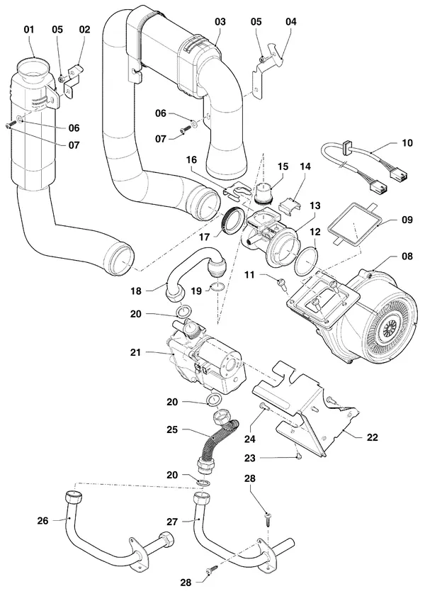 Vue éclatée Vaillant ecoTEC plus VHR 34/5-5 I R3 : Bloc gaz