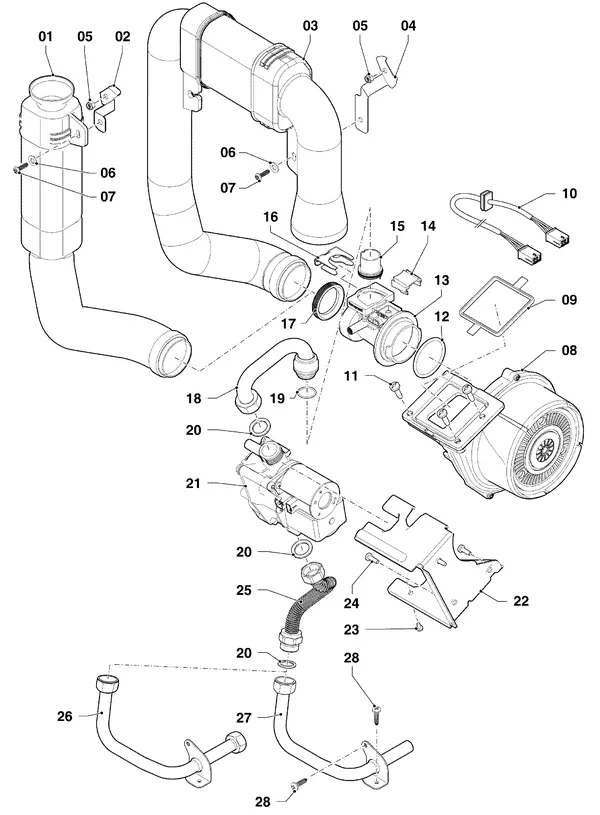 Vue éclatée Vaillant ecoTEC plus VHR 34/5-5 I R6 : Bloc gaz