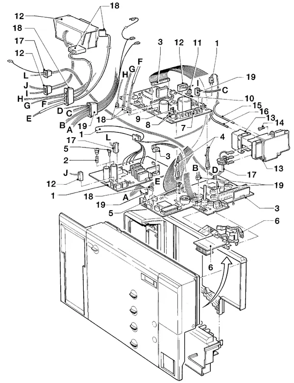 Vue éclatée Vaillant HR Comfort VU-VUW 18-22/6 E : Boîtier électrique A