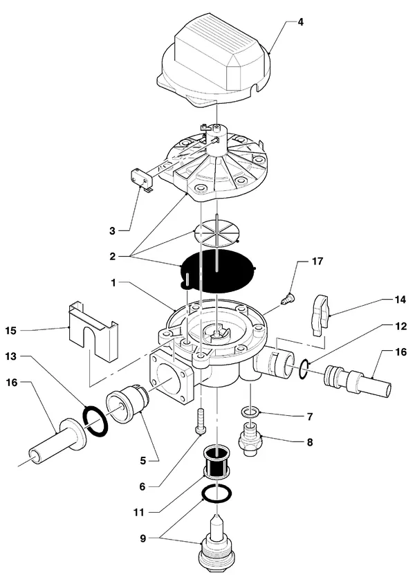 Vue éclatée Vaillant HR Comfort VU-VUW 18-22/6 E : Partie hydraulique
