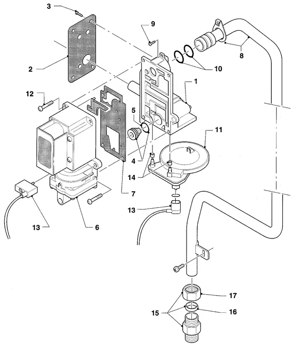 Vue éclatée Vaillant HR Comfort VU-VUW 23/6 E : Bloc gaz
