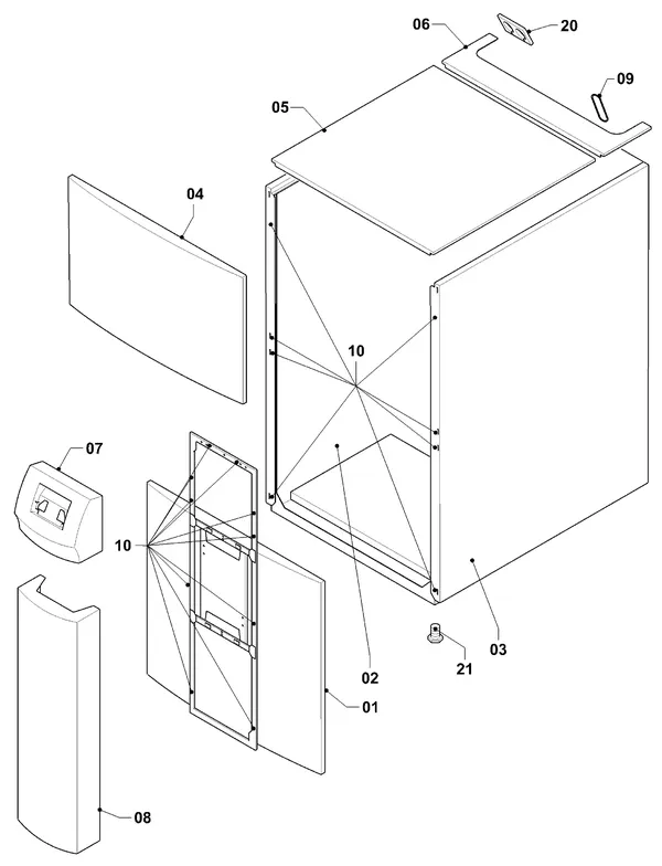 Vue éclatée Vaillant geoTHERM VWS 460/2 : Habillage