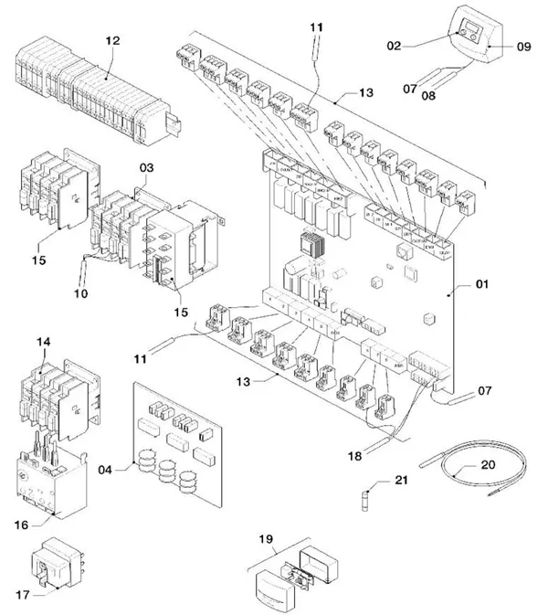 Vue éclatée Vaillant geoTHERM VWS 81/2 : Électricité