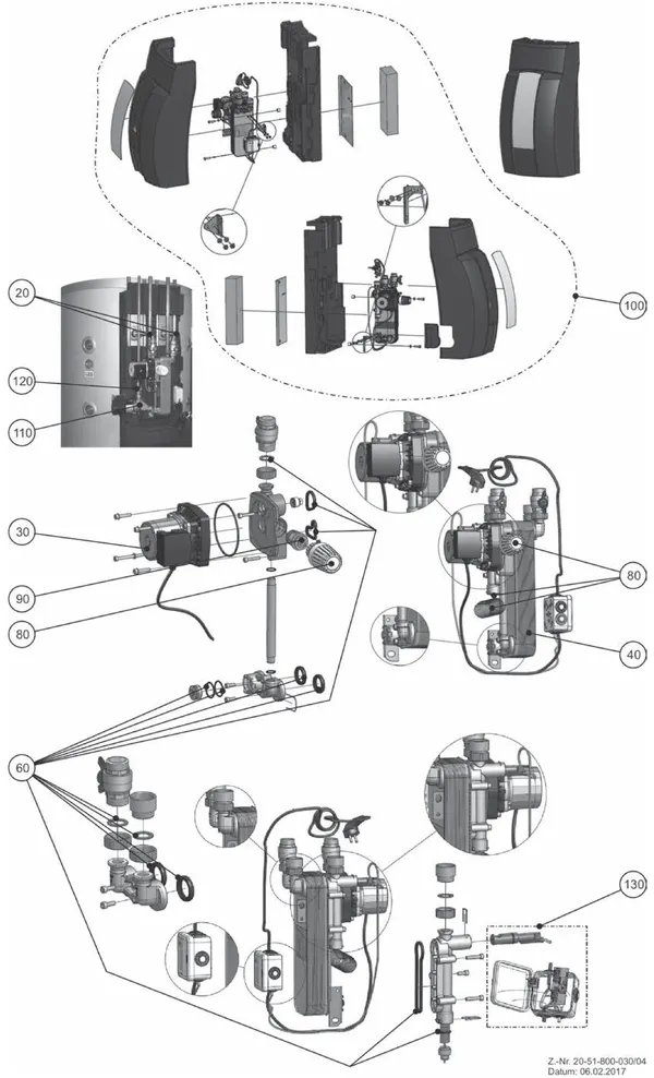 Vue éclatée Wolf BSP-FW-2-60 : Vue d'ensemble